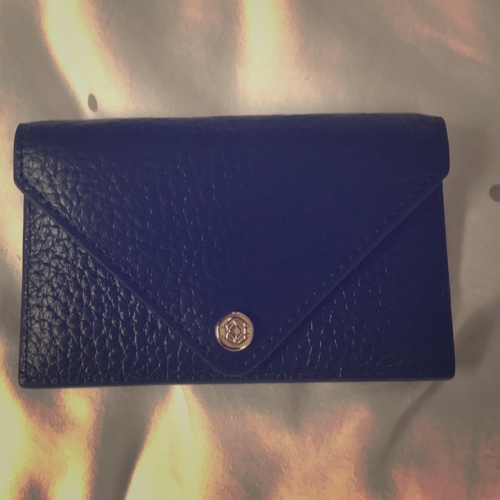 Dogne Dover leather card case in gorgeous navy!